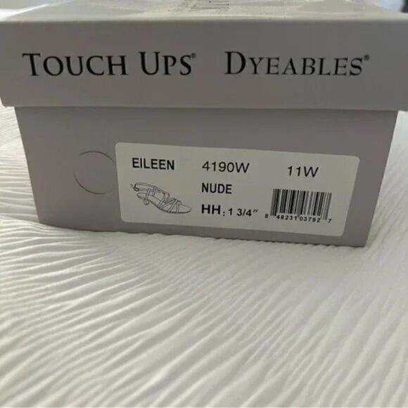 🆕 Benjamin Walk Eileen Touch Up Dyeable Nude Strappy Sandal size 11W - Picture 4 of 7